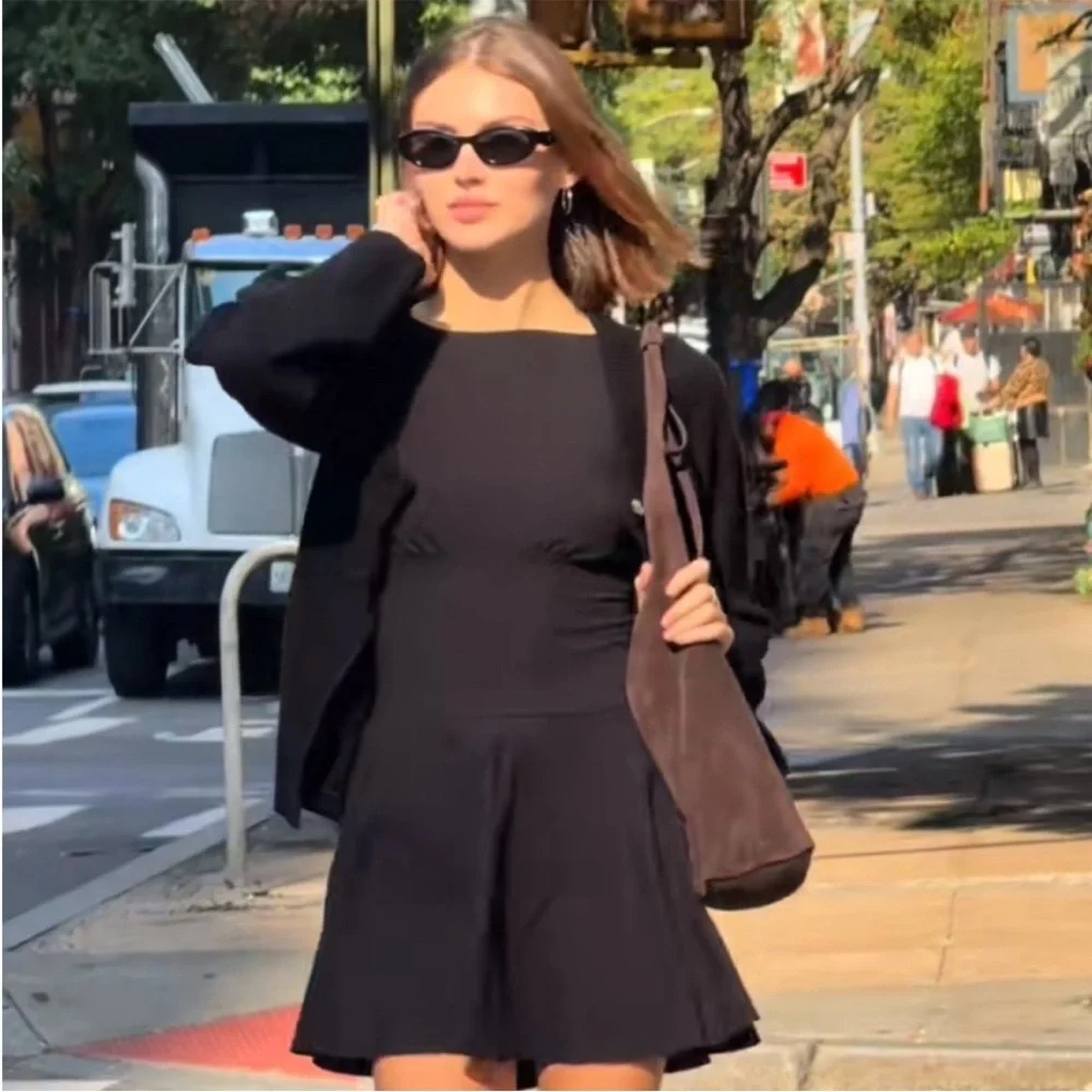 REFORMATION Mayve Black Mini Dress_3